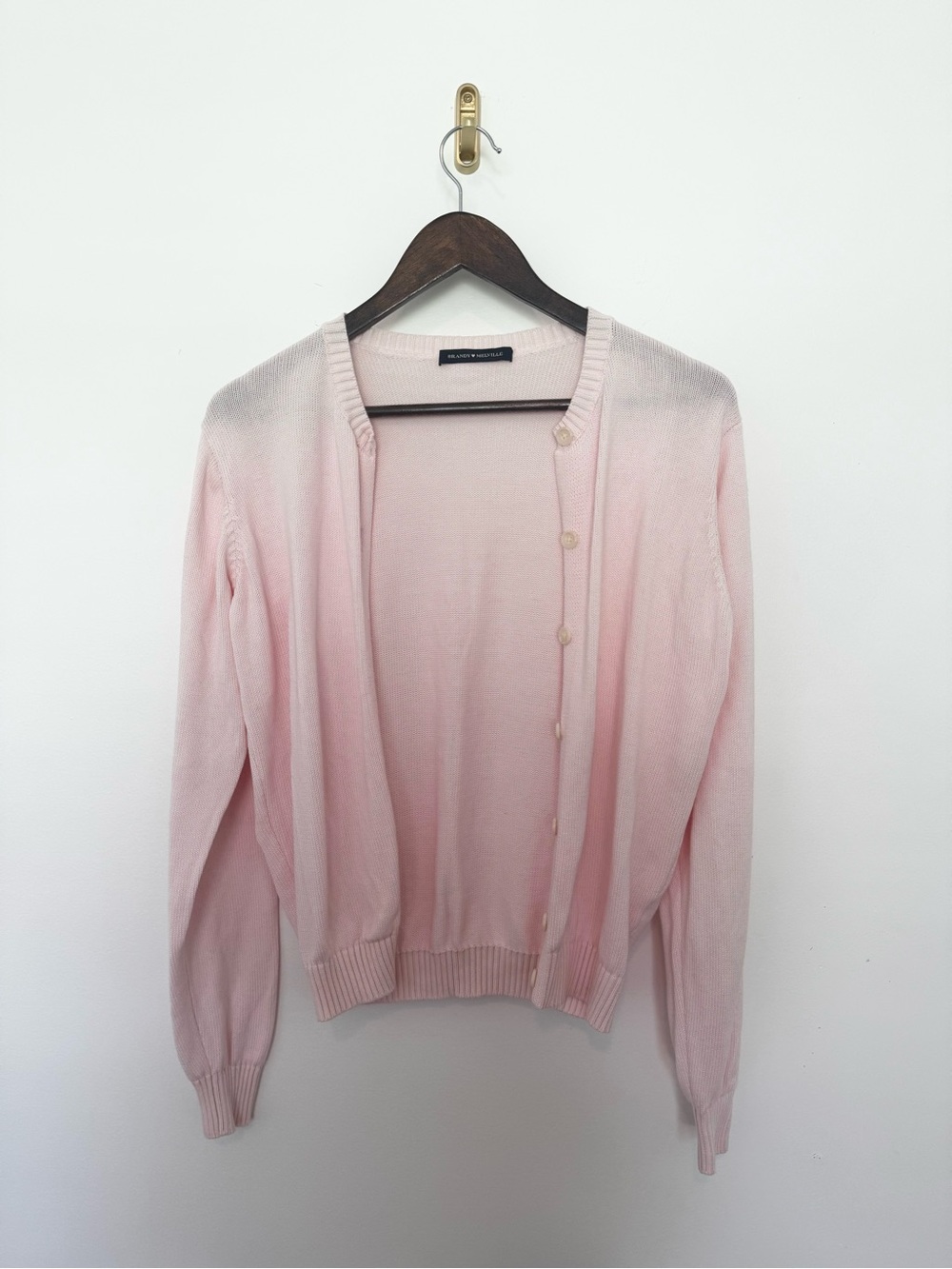 Brandy Melville Athelia light pink button front cardigan one size